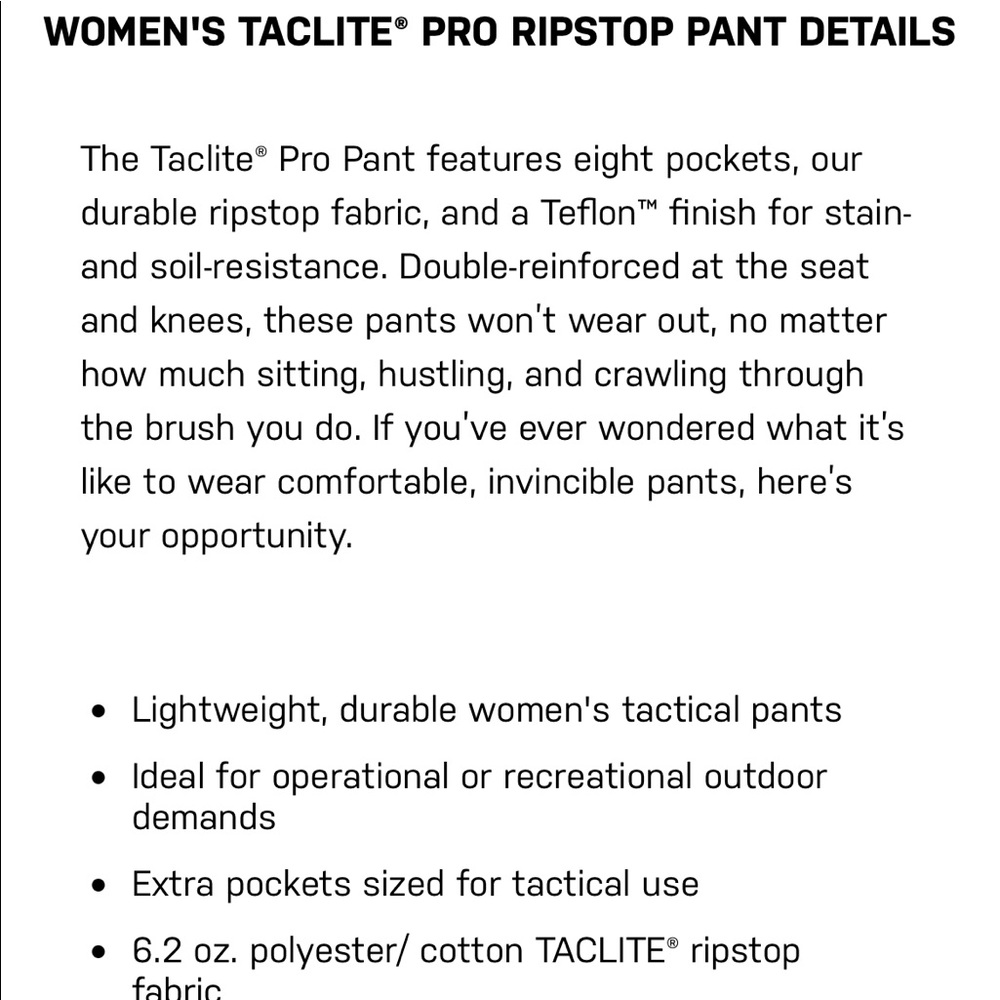 NWT 5.11 tactical womens ripstop pants size 6 regular green bdu hunting pants - Picture 3 of 8